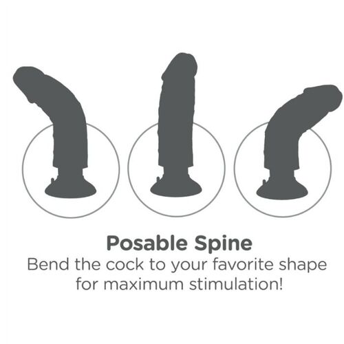 DILDO VIBRADOR KING COCK CON TESTICULOS 23 CM NEGRO