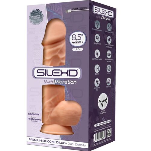 SILEXD - MODELO 1 PENE REALISTICO VIBRADOR SILICONA PREMIUM SILEXPAN 21.5 CM