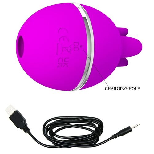 PRETTY LOVE - GEMINI BALL VIBRADOR DE SILICONA REDONDO MORADO