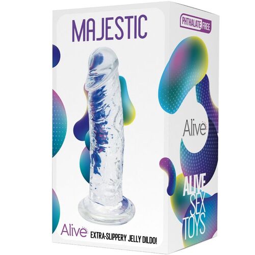 ALIVE - MAJESTIC PENE REALISTICO TRANSPARENTE 14.7 CM