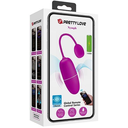 PRETTY LOVE - NYMPH HUEVO VIBRADOR CONTROLADO POR APP MORADO