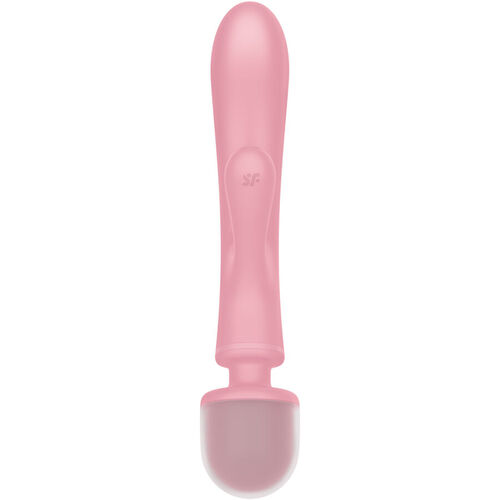 SATISFYER - TRIPLE LOVER MASAJEADOR VIBRADOR RABBIT ROSA