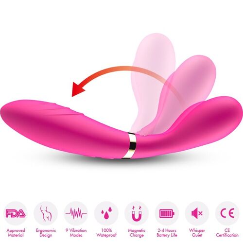 ARMONY - Y-WAND MASAJEADOR & VIBRADOR CABEZA DOBLE FUCSIA