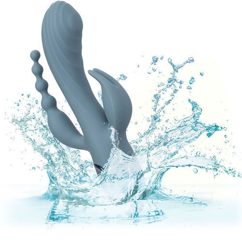 CALEXOTICS - VIBRADOR TRIPLE ÉXTASIS GRIS