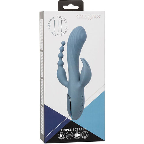 CALEXOTICS - VIBRADOR TRIPLE ÉXTASIS GRIS