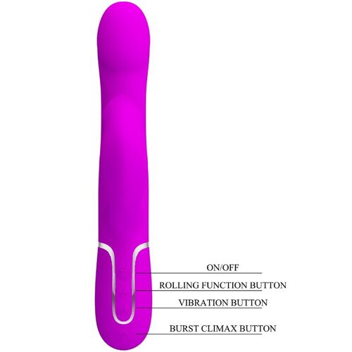 PRETTY LOVE - VIBRADOR RABBIT PERLAS VIOLETA