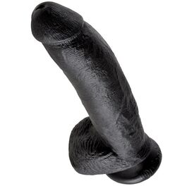 KING COCK - 9 DILDO BLACK WITH BALLS 22.9 CM