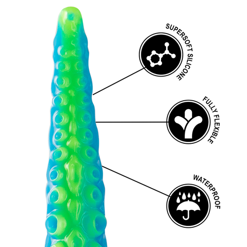 EPIC - SCYLLA DILDO TENTÁCULO FINO FLUORESCENTE TAMAÑO PEQUEÑO