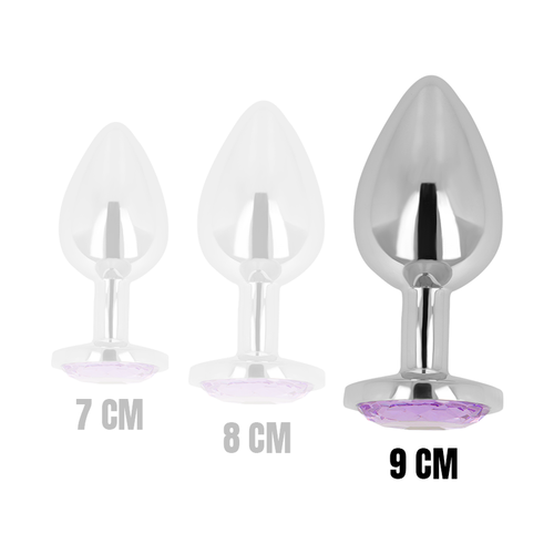 OHMAMA - PLUG ANAL CON CRISTAL VIOLETA 9 CM