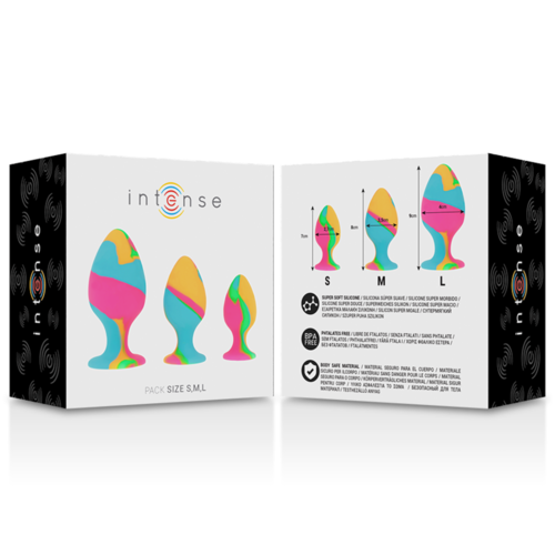 INTENSE - SET PLUG SILICONA MULTICOLOR