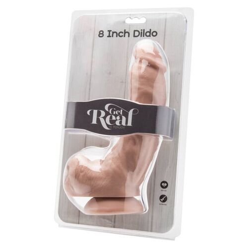 GET REAL - DILDO 20,5 CM CON TESTICULOS NATURAL