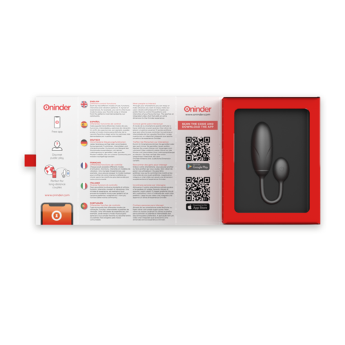 ONINDER - DENVER HUEVO VIBRADOR NEGRO 7 X 2.7 CM - APP GRATUITA