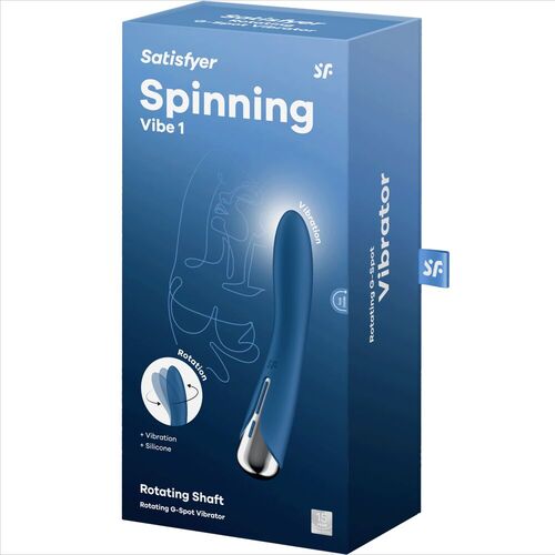 SATISFYER - SPINNING VIBE 1 VIBRADOR ROTADOR G-SPOT AZUL