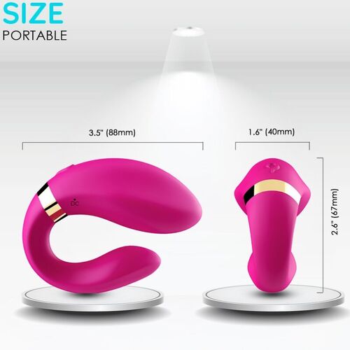 ARMONY - CRESCENT VIBRADOR PAREJA CONTROL REMOTO FUCSIA