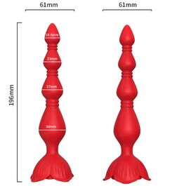 ARMONY - PAGODE VIBRADOR ROSA E PLUG ANAL VERMELHO