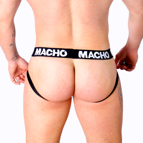 MACHO - MX27GR JOCK CUERO GRIS BEIGE L