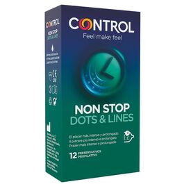 CONTROL - KROPKI I LINIE NONSTOP PREZERWATY 12 SZT