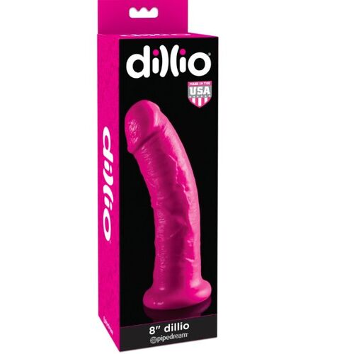 DILLIO DILDO CON VENTOSA 20.32 CM ROSA