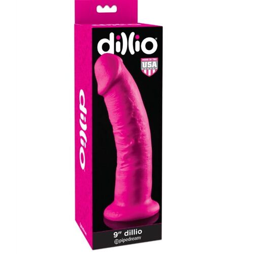 DILLIO DILDO CON VENTOSA ROSA 22.9 CM