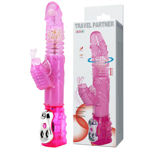 TRAVEL PARTNER ROTADOR UP & DOWN RABBIT ROSA