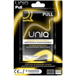 UNIQ - PULL LATEX FREE CONDOMS WITH STRIPS 3 UNITS