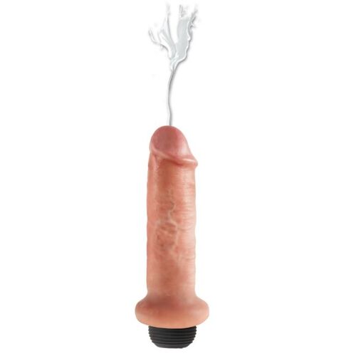 DILDO SQUIRTING 17.8 CM KING COCK NATURAL