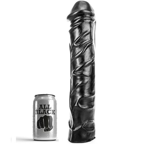 ALL BLACK  DILDO GIGANTE FISTING  SUAVE 32 CM