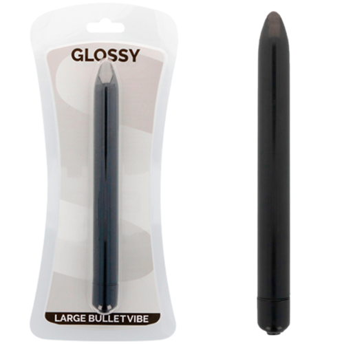 GLOSSY - SLIM VIBRADOR NEGRO