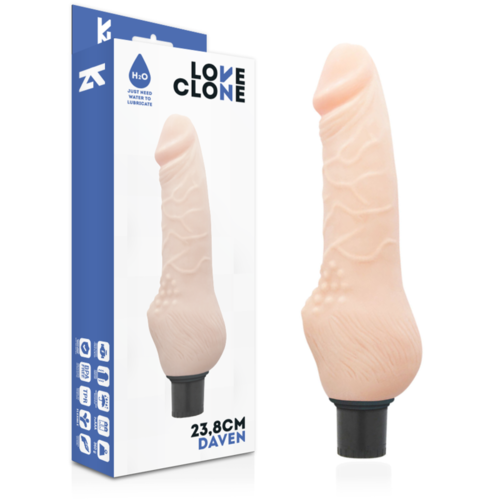 LOVECLONE - DAVEN VIBRADOR REALÍSTICO SELF LUBRICATION 23.8 CM -O- 3.8 CM