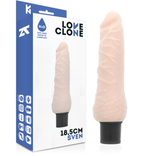 LOVECLONE - SVEN VIBRADOR REALÍSTICO SELF LUBRICATION 18.5 CM -O- 3.3 CM