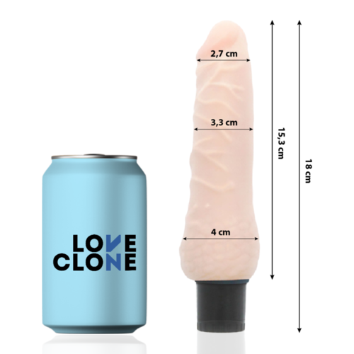 LOVECLONE - SVEN VIBRADOR REALÍSTICO SELF LUBRICATION 18.5 CM -O- 3.3 CM