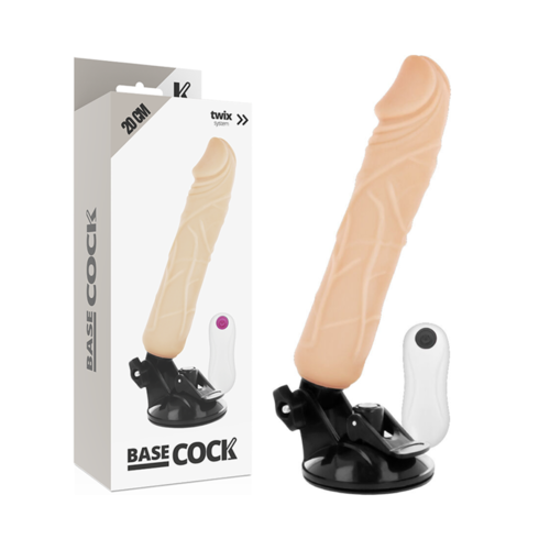 BASECOCK - VIBRADOR REALISTICO CONTROL REMOTO NATURAL 20 CM