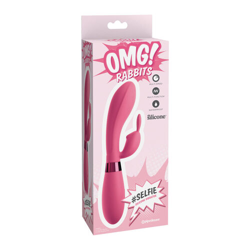 OMG - SELFIE SILICONE VIBRATOR RABBIT PINK