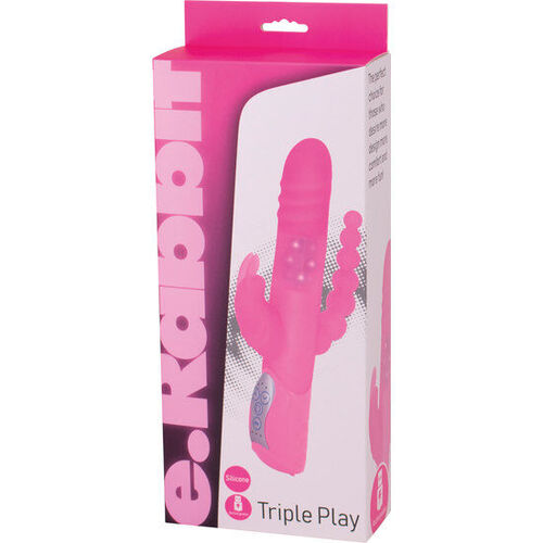 SEVEN CREATIONS - E RABBIT TRIPLE PLAY VIBRADOR TRIPLE ESTIMULACIÓN ROSA