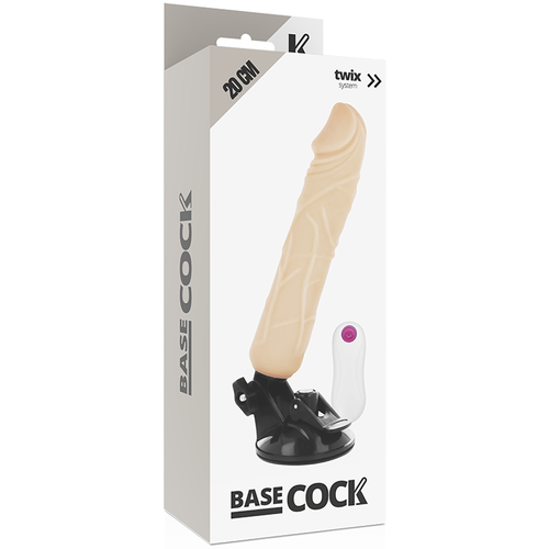 BASECOCK - VIBRADOR REALISTICO CONTROL REMOTO NATURAL 20 CM