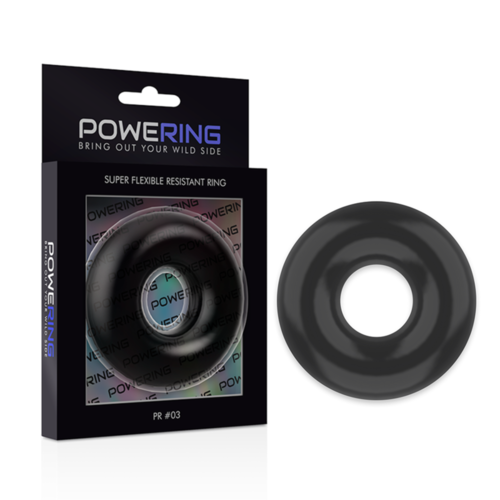 POWERING SUPER FLEXIBLE Y RESISTENTE ANILLO PENE  5CM PR03 NEGRO