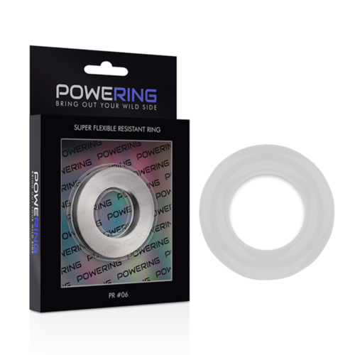 POWERING - SUPER FLEXIBLE Y RESISTENTE ANILLO PENE  5.5CM PR06 CLEAR