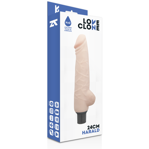 LOVECLONE - HARALD VIBRADOR REALÍSTICO SELF LUBRICATION 24 CM -O- 4 CM