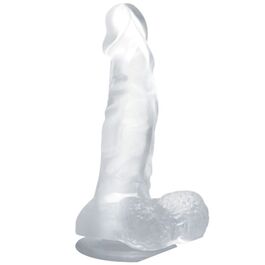 BAILE - REALISTISCHER DILDO MIT SAUGNAPF UND HODEN 16.7 CM TRANSPARENT