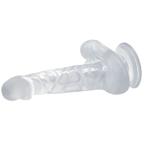 BAILE - DILDO REALISTICO CON VENTOSA Y TESTICULOS 16.7 CM TRANSPARENTE