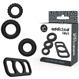 ADDICTED TOYS - ZESTAW PIERSCIENI NA PENISA 4 SZT