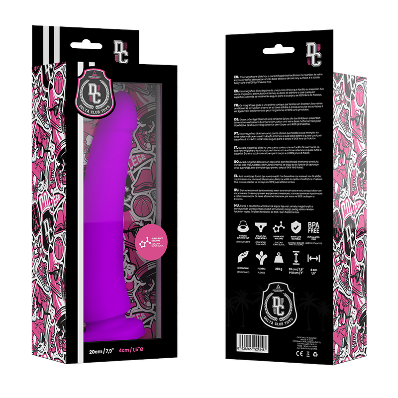 DELTA CLUB -  TOYS DILDO LILA SILICONA MEDICA 20 X 4 CM