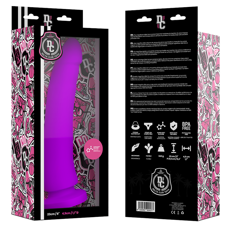 DELTA CLUB -  TOYS DILDO LILA SILICONA MEDICA 23 X 4.5 CM