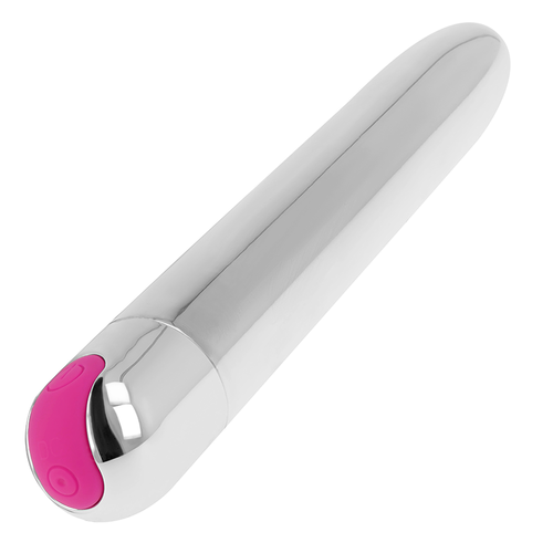 OHMAMA VIBRADOR SILVER RECARGABLE 10 MODOS 18.5 CM