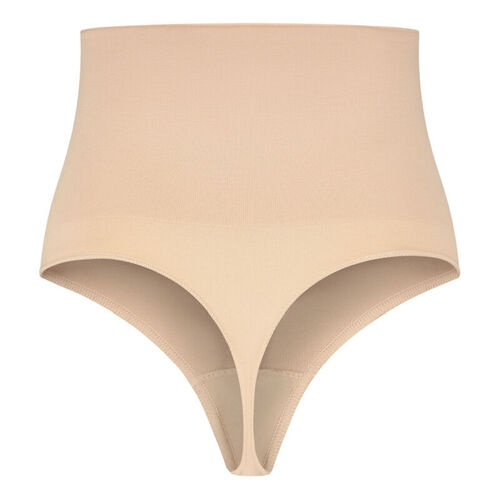 BYE-BRA - FAJA SIN COSTURAS ESTILO TANGA BEIGE TALLA S