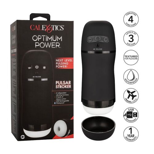 CALEX OPTIMUM POWER MASTURBADOR CON VIBRACION Y SUCCION