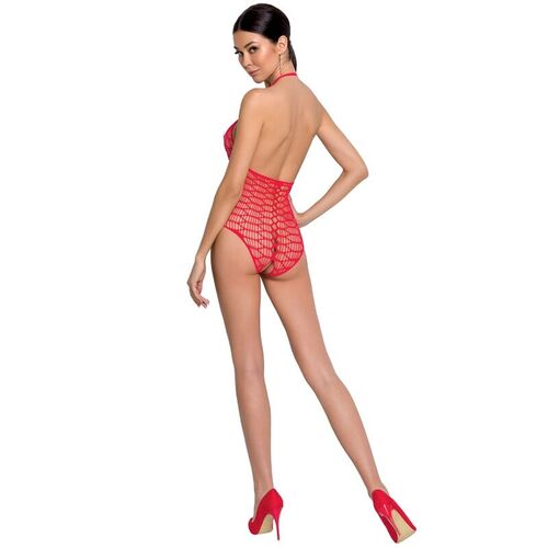 PASSION WOMAN BS087 BODYSTOCKING ROJO TALLA UNICA