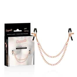 COQUETTE CHIC DESIRE - PINCES METELONS FANTAISIE EN MÉTAL AVEC CHAÎNE