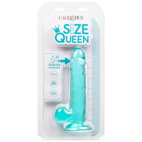 CALEX SIZE QUEEN DILDO - AZUL 15.3 CM