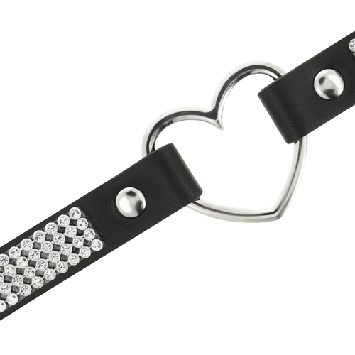 COQUETTE CHIC DESIRE CHOKER CUERO VEGANO - CORAZON